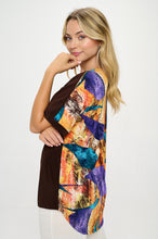 Load image into Gallery viewer, HIT Inbinding Neck Contrast Dolman Sleeve Top-3104HT-SRP1-C-W417