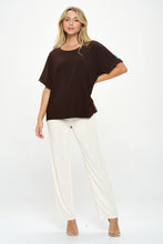 Load image into Gallery viewer, HIT Inbinding Neck Contrast Dolman Sleeve Top-3104HT-SRP1-C-W417