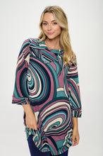 Load image into Gallery viewer, Split Neckline Tunic-3105BB-QRP1-W414