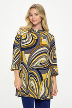 Load image into Gallery viewer, Split Neckline Tunic-3105BB-QRP1-W414