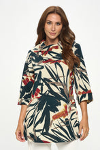 Load image into Gallery viewer, Split Neckline Tunic-3105MU-QRP1-W416