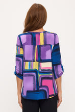 Load image into Gallery viewer, HIT Roll Sleeve V-Neck Top-3120HT-QRP1-W482