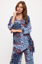 Load image into Gallery viewer, HIT Dolman Sleeve Tie Side Print Top-3127HT-QRP1-W531