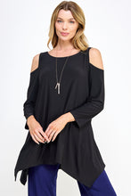 Load image into Gallery viewer, Cold Shoulder Sharkbite Top-3093HT-QRS1