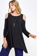 Load image into Gallery viewer, Cold Shoulder Sharkbite Top-3093HT-QRS1