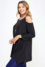 Load image into Gallery viewer, Cold Shoulder Sharkbite Top-3093HT-QRS1