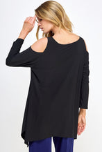 Load image into Gallery viewer, Cold Shoulder Sharkbite Top-3093HT-QRS1