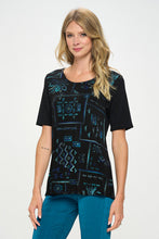 Load image into Gallery viewer, BNS Contrast Half Sleeve Top-3094BN-HRP1-C-W401 - Jostar Online