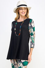 Load image into Gallery viewer, Contrast Quarter Sleeve Top-3095HT-QRP1-C-W394