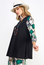 Load image into Gallery viewer, Contrast Quarter Sleeve Top-3095HT-QRP1-C-W394