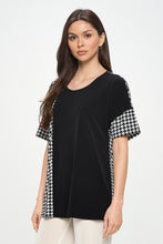 Load image into Gallery viewer, Round Neck Short Sleeve Top-3096HT-HRP1-C-W410