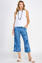 Load image into Gallery viewer, Denim Print Wide Leg Ankle Length Pants-5039HT-ARD1-K-D003