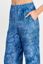 Load image into Gallery viewer, Denim Print Wide Leg Ankle Length Pants-5039HT-ARD1-K-D003