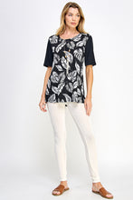 Load image into Gallery viewer, BNS Contrast Half Sleeve Top-3094BN-HRP1-C-W388