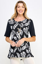 Load image into Gallery viewer, BNS Contrast Half Sleeve Top-3094BN-HRP1-C-W388