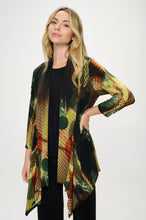 Load image into Gallery viewer, ITY Print Draped Wrap Jacket-4084HT-QRP1-W412
