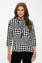 Load image into Gallery viewer, Plus Size Houndstooth Print Jacket-4086LP-QXP1-W405