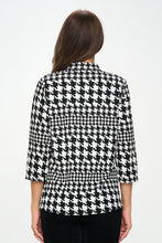 Load image into Gallery viewer, Plus Size Houndstooth Print Jacket-4086LP-QXP1-W405