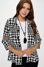 Load image into Gallery viewer, Houndstooth Print Jacket-4086LP-QRP1-W405