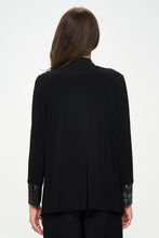 Load image into Gallery viewer, Plus Size Nylon Foil Sequin Contrast Jacket -4091NF-LXD1-C-F030