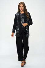 Load image into Gallery viewer, Plus Size Nylon Foil Sequin Contrast Jacket -4091NF-LXD1-C-F030