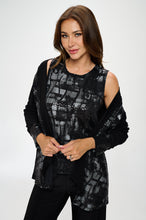 Load image into Gallery viewer, Plus Size Nylon Foil Sequin Contrast Jacket -4091NF-LXD1-C-F030