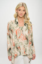 Load image into Gallery viewer, Mid-cut Jacket Long Sleeve Print-4028HT-LRP1-W330