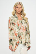 Load image into Gallery viewer, Mid-cut Jacket Long Sleeve Print-4028HT-LRP1-W330