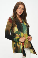 Load image into Gallery viewer, Mid-cut Jacket Long Sleeve Print-4028HT-LRP1-W412
