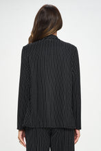 Load image into Gallery viewer, Ottoman Pinstripe Front Drape Jacket-4083TM-LRD1