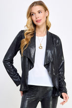 Load image into Gallery viewer, Long Sleeve Pleather Snake Skin Look Jacket-4083VF-LRD1-F028