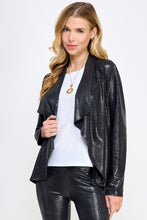 Load image into Gallery viewer, Long Sleeve Pleather Snake Skin Look Jacket-4083VF-LRD1-F028