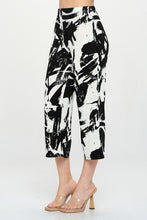 Load image into Gallery viewer, Print Elastic Waistband Ankle Pants with Pockets-5043BN-ARP1-K-W403