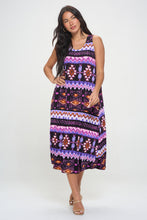 Load image into Gallery viewer, Print Long Tank Dress -7000BN-TRP1-W407