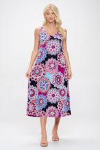 Load image into Gallery viewer, Print Long Tank Dress Print -7000BN-TRP1-W439