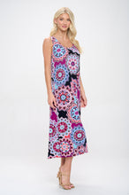 Load image into Gallery viewer, Print Long Tank Dress Print -7000BN-TRP1-W439
