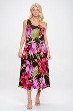 Load image into Gallery viewer, Print Long Tank Dress Print -7000BN-TRP1-W442