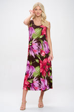 Load image into Gallery viewer, Print Long Tank Dress Print -7000BN-TRP1-W442