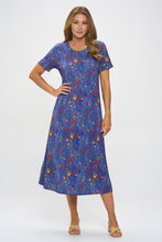 Load image into Gallery viewer, Colorful Splatter Chic Dress Long Dress Short Sleeve -7002BN-SRD1-D006