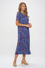 Load image into Gallery viewer, Colorful Splatter Chic Dress Long Dress Short Sleeve -7002BN-SRD1-D006