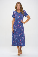 Load image into Gallery viewer, Oceanic Encounter Long Dress Short Sleeve -7002BN-SRD1-D007