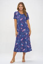 Load image into Gallery viewer, Oceanic Encounter Long Dress Short Sleeve -7002BN-SRD1-D007