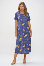 Load image into Gallery viewer, Oceanic Encounter Long Dress Short Sleeve -7002BN-SRD1-D007