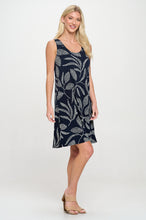 Load image into Gallery viewer, Printed Sleeveless Dress- 7003HT-TRP1-W446