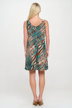 Load image into Gallery viewer, Printed Sleeveless Dress- 7003HT-TRP1-W459