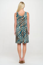 Load image into Gallery viewer, Printed Sleeveless Dress- 7003HT-TRP1-W459