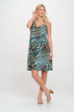 Load image into Gallery viewer, Printed Sleeveless Dress- 7003HT-TRP1-W459