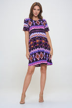 Load image into Gallery viewer, Print Missy Dress Short Sleeve-7004BN-SRP1-W407