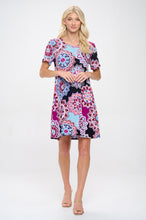 Load image into Gallery viewer, Print Missy Dress Short Sleeve-7004BN-SRP1-W439