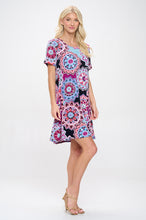 Load image into Gallery viewer, Print Missy Dress Short Sleeve-7004BN-SRP1-W439